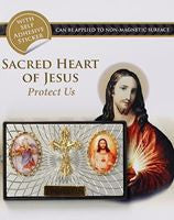 Sacred Heart & St. Christopher Magnetic Car Plaque