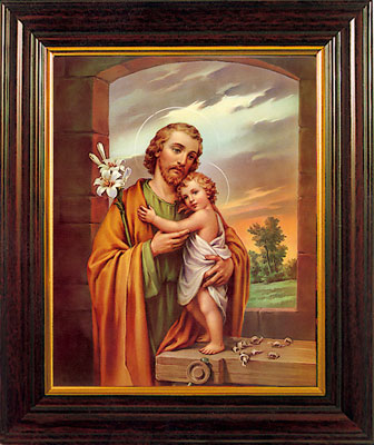 St. Joseph Image 8 x 10" Framed