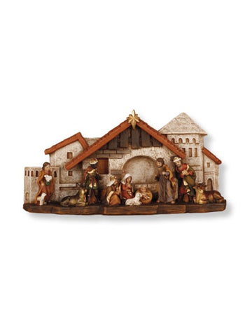 Small Complete Nativity Set - Resin 3"