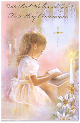 First Holy Communion Card - girl