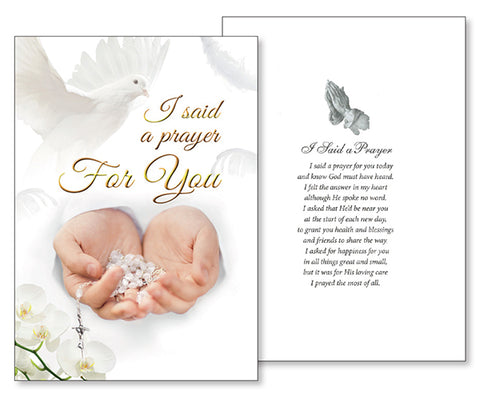 Card - Open - I Said A Prayer For You