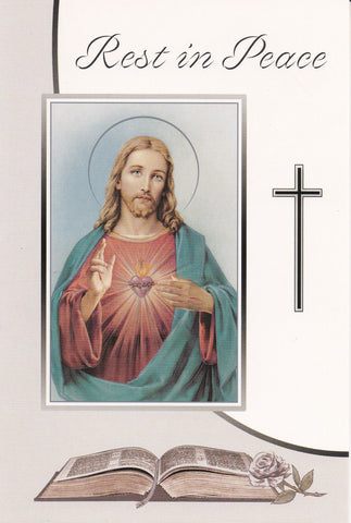 Rest in Peace Mass Card (Sacred Heart)