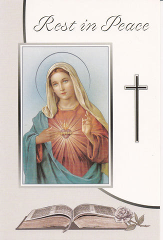 Rest in Peace Mass Card (Immaculate Heart)