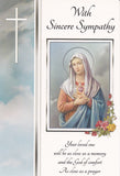 With Sincere Sympathy Mass Card (Immaculate Heart)