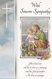 With Sincere Sympathy Mass Card (St. Joseph & the Child Jesus)