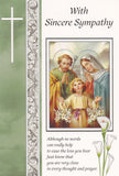 With Sincere Sympathy Mass Card (Holy Family)
