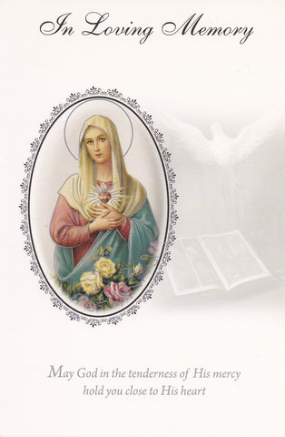 In Loving Memory Mass Card (Immaculate Heart)