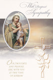 With Deepest Sympathy Mass Card (St. Joseph & the Child Jesus)