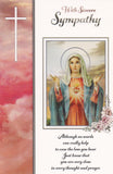 With Sincere Sympathy Mass Card (Immaculate Heart)