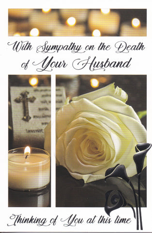 With sympathy on the death of your Husband Card