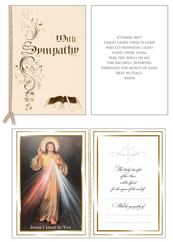 Sympathy Mass Card (Cream Cover)