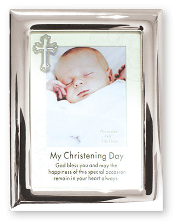 Christening Photo Frame/White Finish