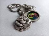 Keychain of the Madonna of Czestochowa and Saint Christopher
