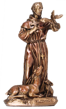 St Francis Bronze Finish Statue