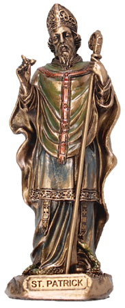 St Patrick 3.5" Bronze Finish Statue