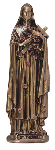 St Therese Bronze Finish Statue