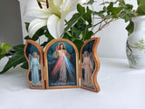 Folding Divine Mercy Triptych