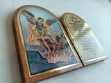 Foldable triptych of Saint Michael the Archangel