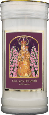 Our Lady of Health, Vailankanni Votive Candle (3 days burn time)