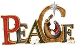 PEACE Nativity Scene 6 3/4 inches