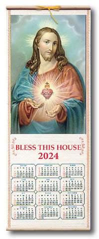 Sacred Heart Scroll Calendar 2024
