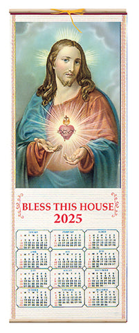 Sacred Heart Scroll Calendar 2025