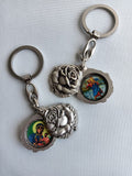 Keychain of the Madonna of Czestochowa and Saint Christopher
