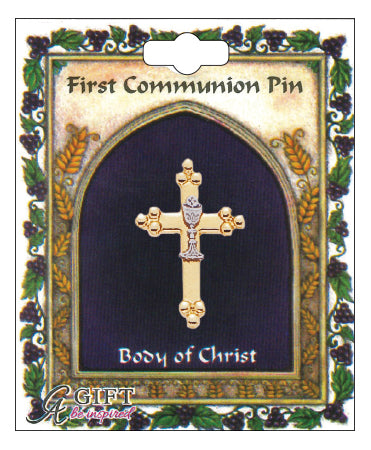 First Communion Cross Lapel Pin/Brooch (Copy)