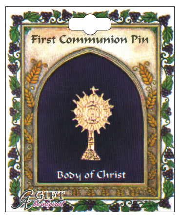 First Communion Monstrance Lapel Pin/Brooch