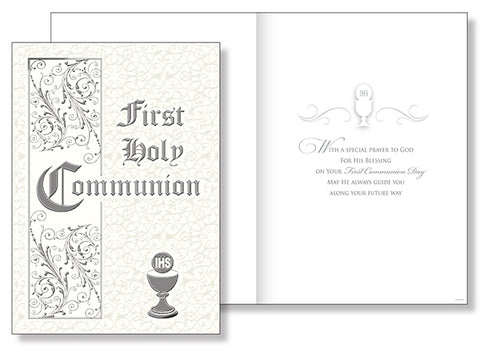 Communion Card/Symbolic/Silver Foil