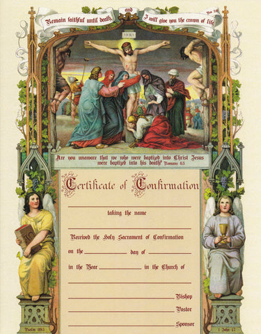 Confirmation certificate