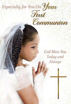 First Communion Card - Girl