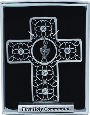 Standing 3 inch Cross/Communion/Crystals