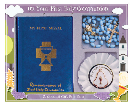 Communion Gift Set/Blue Symbolic