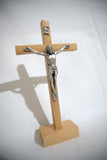 Beech Wood Standing Crucifix