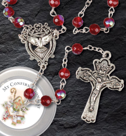 Ruby Red Confirmation Rosary