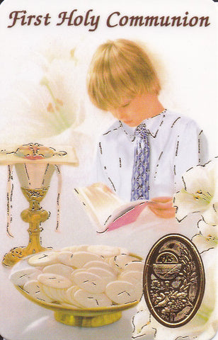 Communion Prayer Card for a Boy 4