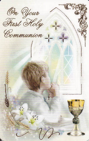 Communion Prayer Card for a Boy 2