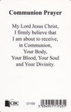 Communion Prayer Card for a Boy 2