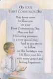 Communion Prayer Card for a Boy 5