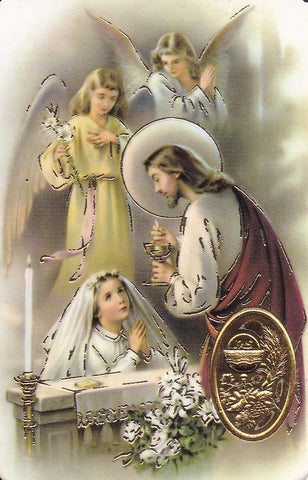 Communion Prayer Card for a Girl 1