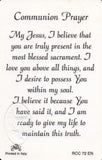 Communion Prayer Card for a Girl 1