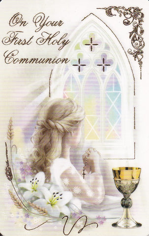 Communion Prayer Card for a Girl 5