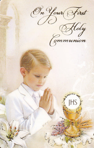 Communion Prayer Card for a Boy 3