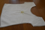 White cotton Baptism Bibs Candle embroidery