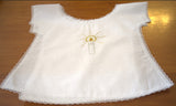 White cotton Baptism Bibs Candle embroidery