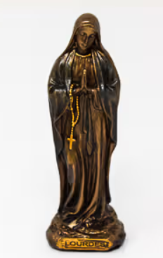 Our Lady of Lourdes Bronze Finish Statue