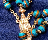 Attractive Electric Blue Rosary