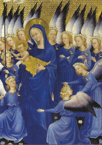 The Virgin and Child with Angels Christmas Card