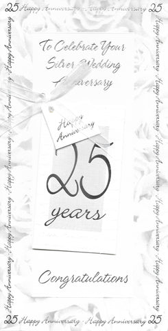 25th Wedding Anniversary Card